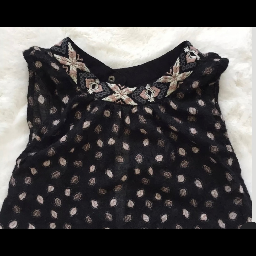 Free people embroidered neckline open tie tank - Picture 5 of 16